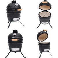 2-in-1 Kamado-Grill Smoker Keramik 56 cm Schwarz - Räuchergrill - Räuchergrills - Home & Living - Schwarz von VIDAXL