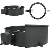 BBQ Rotisserie Ring Set 57 cm Schwarz - Rotisserie-Ring-Set - Grill-Set - Home & Living - Schwarz von VIDAXL