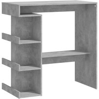 Bonnevie - Bartisch mit Regal Betongrau 100x50x101,5 cm Holzwerkstoff vidaXL von BONNEVIE