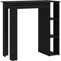 Bonnevie - Bartisch mit Regal Schwarz 102x50x103,5 cm Holzwerkstoff vidaXL von BONNEVIE