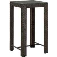 Garten-Bartisch,Garten-Stehtisch Braun 60,5x60,5x110,5 cm Poly Rattan vidaXL von BONNEVIE