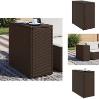 Vidaxl - Garten-Beistelltisch mit Glasplatte Braun 58x27,5x55 cm Rattan - Garten Beistelltisch - Outdoor Beistelltisch - Outdoor Beistelltisch Vidaxl - Garten-Beistelltisch mit Glasplatte Braun 58x27,5x55 cm Rattan - Garten Beistelltisch - Outdoor Beistelltisch - Outdoor Beistelltisch von VIDAXL
