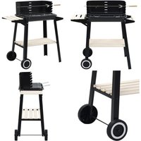 Holzkohlegrill Standgrill mit Rädern - Holzkohlegrill - Holzkohlegrills - Home & Living - Schwarz von VIDAXL