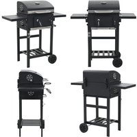 Holzkohlegrill mit Unterer Ablage Schwarz - Gill - Grills - Home & Living - Schwarz von VIDAXL