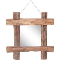 Bonnevie - Holzspiegel Natur 50x50 cm Altholz Massiv vidaXL457629 von BONNEVIE