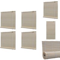 Jalousien & Rollos - Living Bambusrollos Natur 4 Stk. 120x160 cm - Beige von VIDAXL