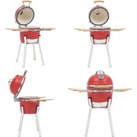 Kamado-Grill und Smoker Keramik 76 cm - Räuchergrill - Räuchergrills - Home & Living - Rot von VIDAXL