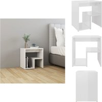 Vidaxl - Nachttisch Hochglanz-Weiß 40x30x40 cm Holzwerkstoff - Nachttisch - Wohnzimmer Dekoration - Holzwerkstoff Möbel - Weißes Möbelstück - Kommode Vidaxl - Nachttisch Hochglanz-Weiß 40x30x40 cm Holzwerkstoff - Nachttisch - Wohnzimmer Dekoration - Holzwerkstoff Möbel - Weißes Möbelstück - Kommode von VIDAXL