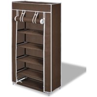 Bonnevie - Schuhschrank,Modernes Schuhregal Schuhregal Schuhablage 5 Schicht 58 x 28 x 106 cm Braun vidaXL von BONNEVIE