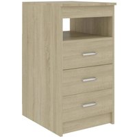 Bonnevie - Sideboard,Kommode mit Schubladen Sonoma-Eiche 40x50x76 cm Holzwerkstoff vidaXL von BONNEVIE