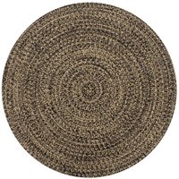 Bonnevie - Teppich,Fußmatte Handgefertigt Jute Schwarz und Natur 150 cm vidaXL von BONNEVIE