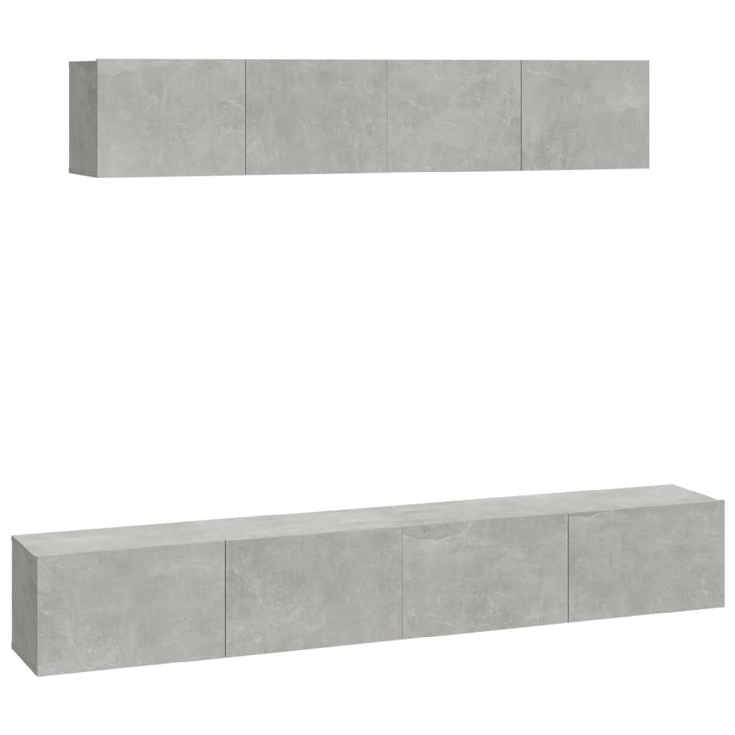 VidaXL 4-tlg. TV-Schrank-Set Betongrau Holzwerkstoff Modell 31 VidaXL 4-tlg. TV-Schrank-Set Betongrau Holzwerkstoff Modell 31 von VIDAXL