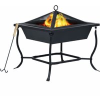 Feuerstelle Schwarz 42x42x45 cm Stahl vidaXL949984 von BONNEVIE