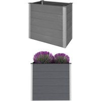 Bonnevie - Garten-Hochbeet,Blumenkasten wpc 100 x 50 x 91 cm Grau vidaXL von BONNEVIE