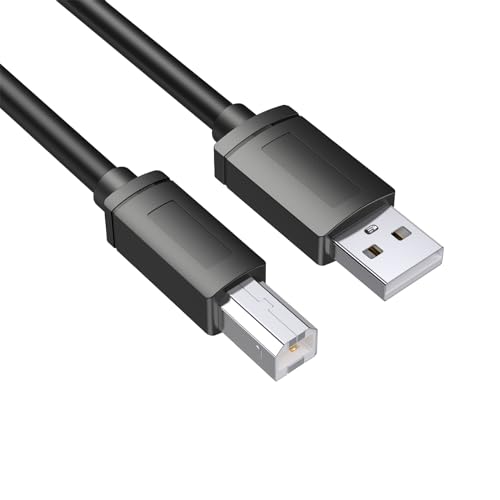 VIEVRE Druckerkabel, USB Druckerkabel 2.0 Kable [2M], Drucker Kabel, USB A auf USB B,Drucker USB Kabel, USB Kabel Drucker für HP, Dell, Canon, Lexmark, Xerox, Brother, Samsung usw von VIEVRE