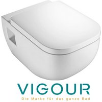 Vigour - derby Wand wc spülrandlos mit sichtbarer Befestigung und SoftClose WC-Sitz, weiß Vigour - derby Wand wc spülrandlos mit sichtbarer Befestigung und SoftClose WC-Sitz, weiß von VIGOUR