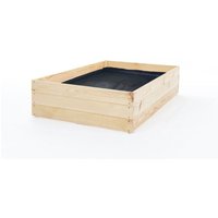 Gemüsegartenbox - Zuchtbox - 120x120x27 cm - Holz - mit Bodenplane von VIKING CHOICE