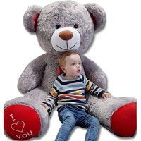 Viking Choice - Großer Teddybär - Ich liebe dich - Weich - Grau von VIKING CHOICE