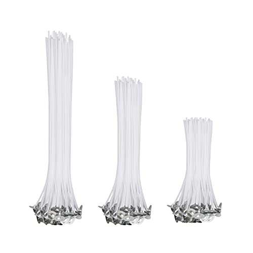 VIKY® 150 Stück Kerzendocht Set, Kerzendochte für Kerzen DREI Längen（10/15/20cm）, Rauchfrei Kerzendocht, Kerzen Selber Machen Set, Dochte für Kerzen DIY Kerzen Öllampen Aromatherapie von VIKY