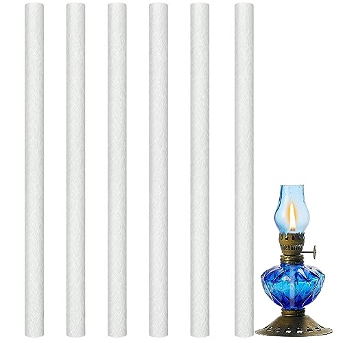 VIKY® 6 Stück Docht für Öllampen, Docht Petroleumlampe Outdoor, Öllampe Glasfaserdocht, Lampenöl Kerosene Ersatzdocht für DIY Weinflasche Lampe, Petroleumlampe, Gartenfackel, Bambusfackel von VIKY