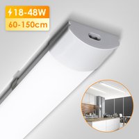 18W Led Feuchtraumleuchte, 60CM Verknüpfbar Werkstattlampe, Wannenleuchte Neutralweiß led Röhre, IP65 Wasserdicht Deckenleuchte für Feuchtraum Garage von VINGO