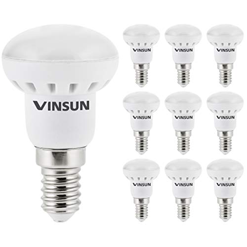 VINSUN® 10er Pack E14 R39 LED Lampe 3W 250lm (Ersetzt 25W) [LED Leuchtmittel warmweiß 2900K, 110°, Reflektor] von VINSUN