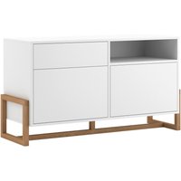 Sideboard Oslo weiß matt Eiche Nachbildung B/H/T: ca. 119x65x42 cm von WIPMEB