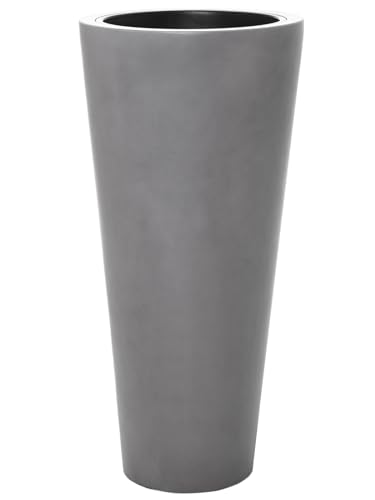 VIVANNO Pflanzkübel Blumenkübel Fiberglas Beton-Design grau Rondo Classico - 100 x 47 cm von VIVANNO