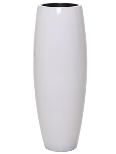 VIVANNO Pflanzkübel Bodenvase Fiberglas Magnum Weiß Hochglanz - 100x29 von VIVANNO