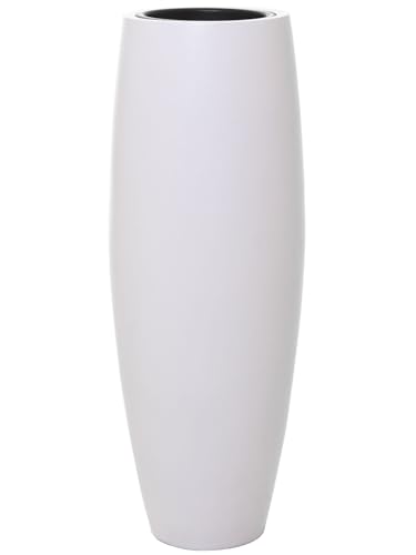 VIVANNO Pflanzkübel Bodenvase Fiberglas Magnum Weiß Matt - 100x29 von VIVANNO