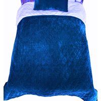 Königsblaue Samtdecke, King-Size-Samtdecke, Blaue Queen-Size-Bettwäsche-Set, Samt-Tagesdecke, Gemütliche Raumdekoration von VMORELIFESTYLE