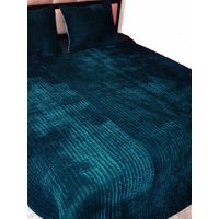 Petrol Samt Bettwäsche Quilt Tröster Queen King Size Überwürfe Und Decken Set Hochzeitsgeschenk von VMORELIFESTYLE