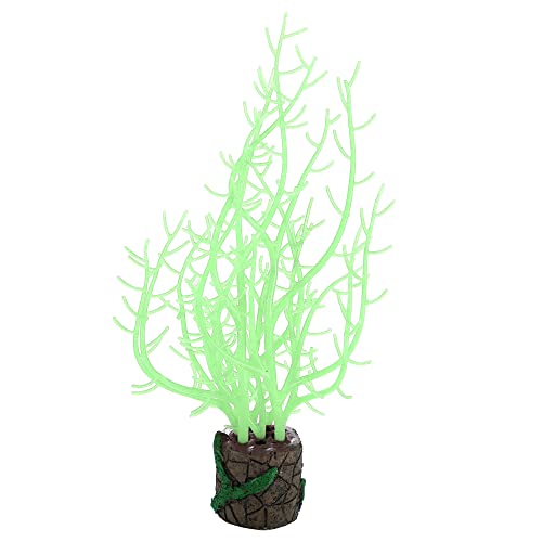 VOCOSTE Silikon Leuchtende Aquarien Baum Koralle für Aquarien Dekoration Grün von VOCOSTE