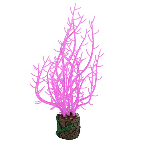 VOCOSTE Silikon Leuchtende Aquarien Baum Koralle für Aquarien Dekoration Lila von VOCOSTE