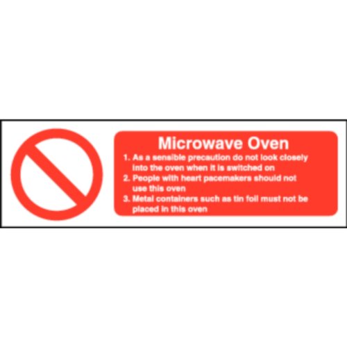 Unbekannt W231 Mikrowelle Sicherheit Schild von VOGUE