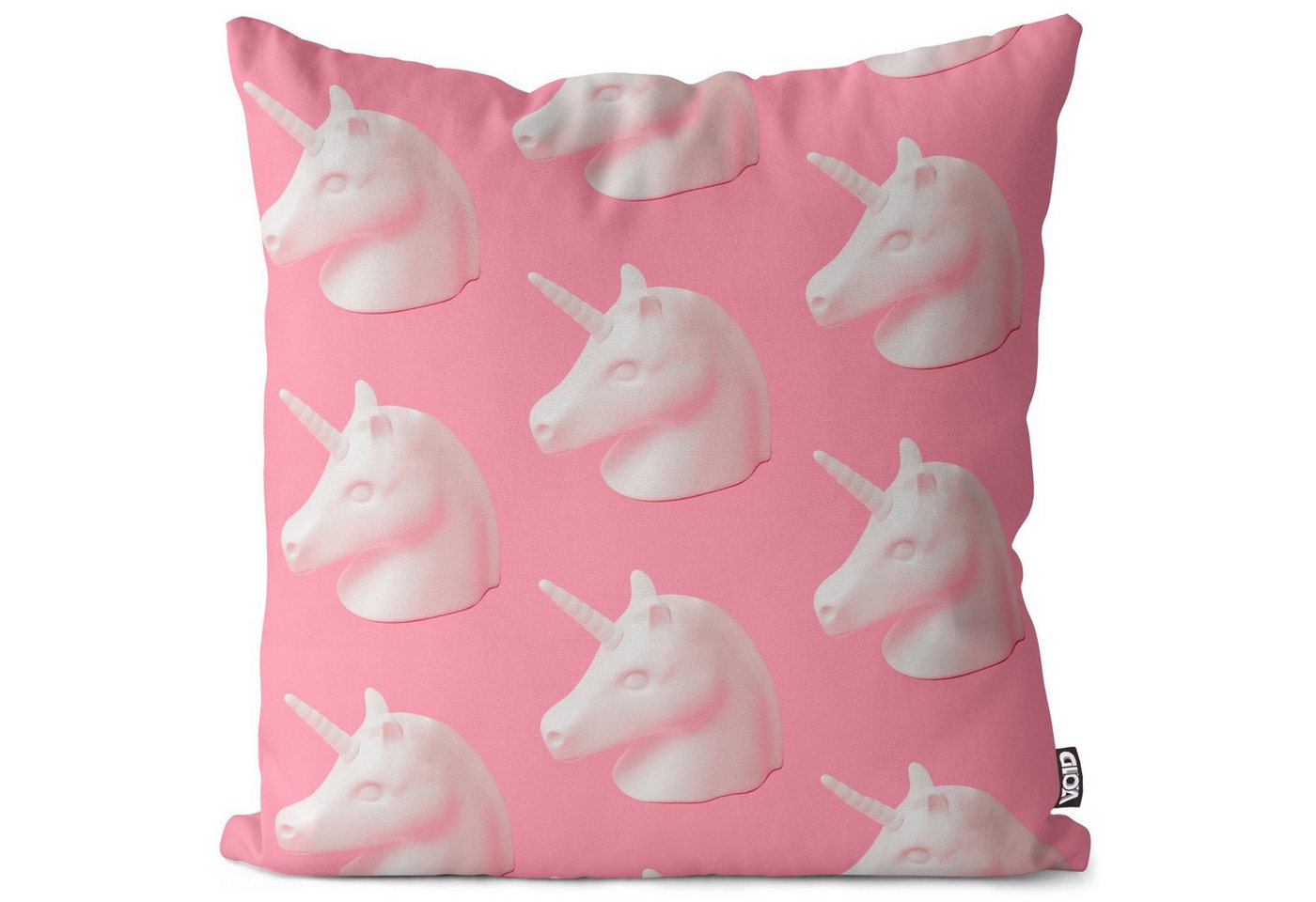 Kissenbezug, VOID (1 Stück), Sofa-Kissen Einhorn Rosa Sommer Baden Schwimmbad Pool Party Urlaub Reise Pferd Unicorn Mädchen Skandinavisch Tiere von VOID