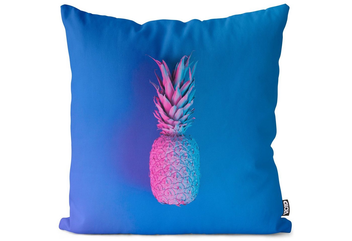 Kissenbezug, VOID (1 Stück), Sofa-Kissen Blau Ananas Südfrucht Früchte Essen Kochen Küche Design Tropen Palmen Obst Gesund Hawaii Pool von VOID