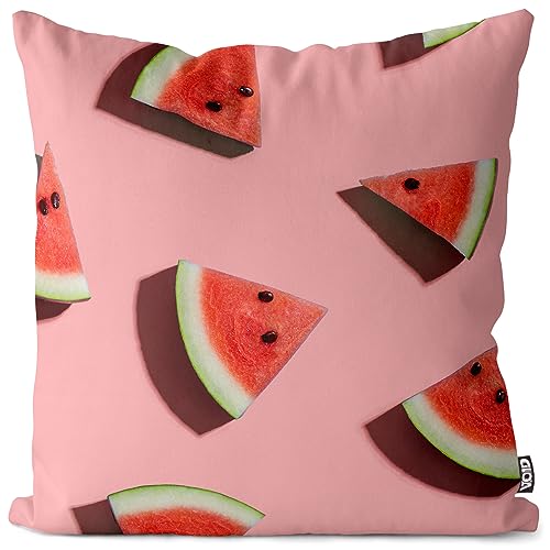 VOID Wassermelone Pink Pool Party Obst Kissenbezug Kissenhülle Sofa Couch Wohnzimmer Dekoration wasserfest Outdoor Garten Kissen bezug deko, Kissen Größe:80 x 80 cm von VOID