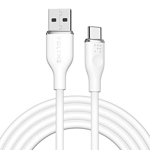 VOLTME USB C Ladekabel, 60W USB A zu USB C 1,80m, Typ C Kabel Schnellladung USB 2.0 für Ladegerät 3A MacBook Pro 2020, iPad Pro 2021, iPad Air 5, Galaxy S21, Pixel, Switch, MateBook X Pro, Weiß von VOLTME