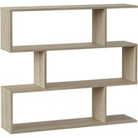 Vs Venta-stock - Bücherregal Bücherregal Bologna Eiche Farbe 6 Fächer, für Wohnzimmer oder Büro, 110 x 24 x 97 cm - Eiche von VS VENTA-STOCK