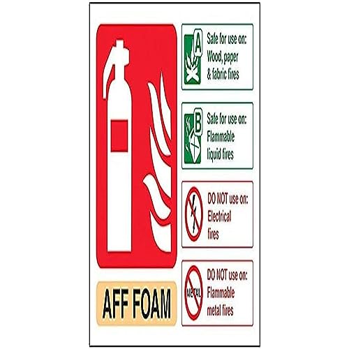 vsafety 11014 al-r Feuerlöscher Schild, Aff Schaumstoff ID, starrer Kunststoff, Landschaft, 150 mm x 100 mm, beige/schwarz/grün/rot von VSafety