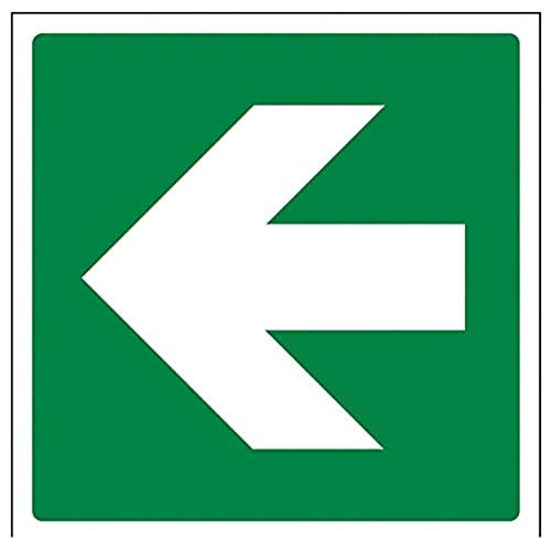 vsafety 14016 am-r Fire Exit Schild, gerade Arrow, starrer Kunststoff, eckig, 150 mm x 150 mm, grün von VSafety