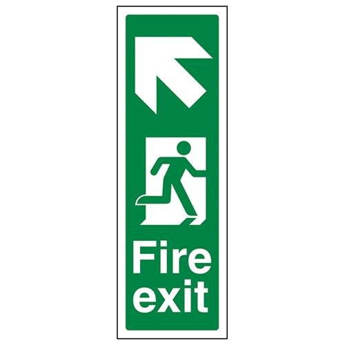 vsafety 14043 ak-s Pfeil bis links Fire Exit Schild, selbstklebendes Vinyl, Porträt, 100 mm x 300 mm von VSafety