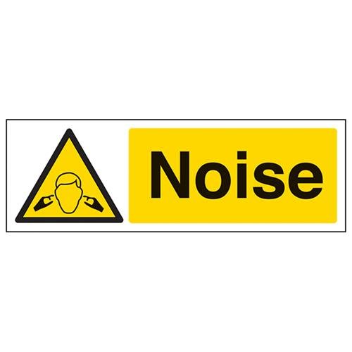 VSafety Noise Warnschild, Querformat, 300 mm x 100 mm, 1 mm starrer Kunststoff von V Safety