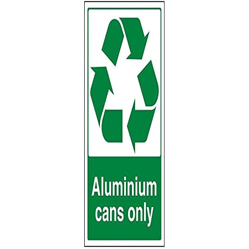 VSafety Aluminium Cans Only Recycling Schild – Hochformat – 200 mm x 300 mm – selbstklebendes Vinyl von V Safety