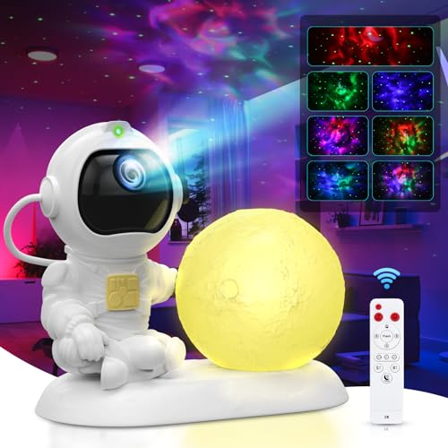 VUENICEE Astronaut Sternenhimmel Projektor,Galaxy Projector,Astronaut Projektor,Sternenprojektor mit Timer und Fernbedienung, Perfekt Geschenk für Kinder und Erwachsene von VUENICEE