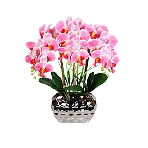 VUIUYOIES Künstliche Orchidee Bonsai Phalaenopsis Kunstpflanzen Orchideen Blumenarrangements für Tisch Wohnzimmer Hochzeit Ornamente, Rosa von VUIUYOIES