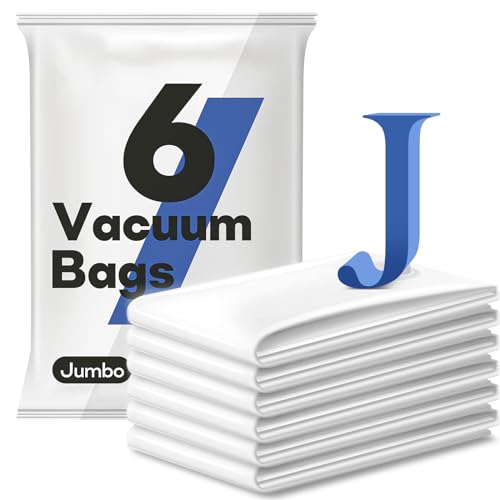 Jumbo-Vakuum-Aufbewahrungsbeutel (100 x 80 cm), wiederverwendbar, Vakuumiergerät, platzsparende Tasche für Kleidung, Matratze, Decke, Bettdecken, Kissen, Bettdecken, Steppdecken von Vacbird