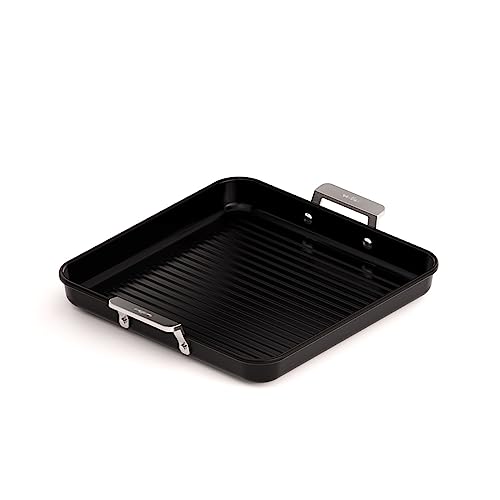 Valira 4677/25 Aire Induktion Keramik Grill Pfanne mit Griffen 28 x 28 cm, schwarz von Valira