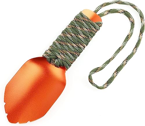 Backpacking Kelle Ultraleicht Camping Schaufel Wandern Kelle Garten Kelle Kleine Töpfchen Schaufel (Orange) von Valken